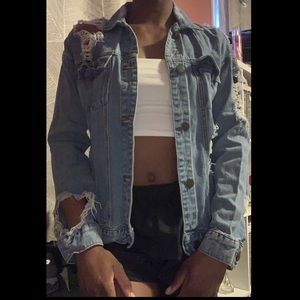 Forever21 distressed jean jacket.